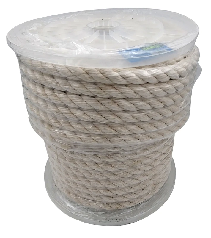 Twisted Cotton Rope, 5/8 Inch Diameter, 140 Feet Length, White