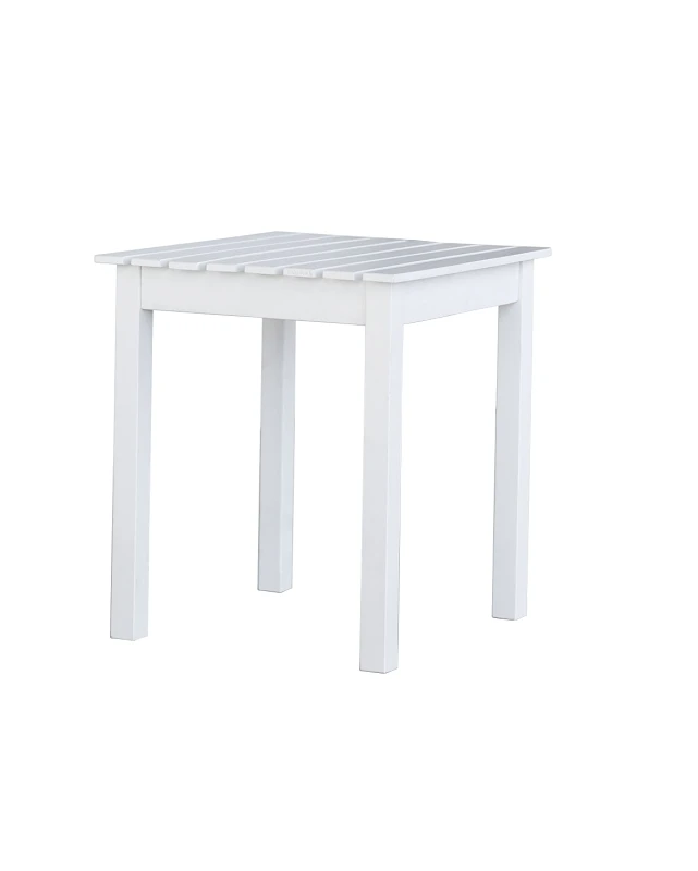 Kn-2w Square Side Table, 17-3/4 In Oaw, Hardwood Frame