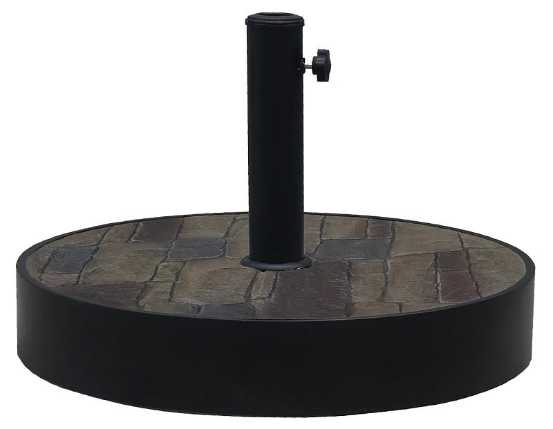 Morgan Hill Umbrella Base, 18 Kg, Brown - Secure Patio Umbrella Support