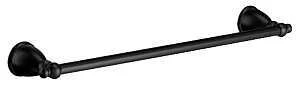Caldwell 18 Inch Matte Black Towel Bar By Moen - Stylish Bathroom Accessory