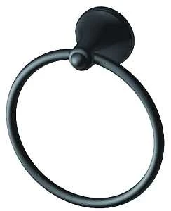 Laia Towel Ring Matte Black 6-3/4 In Diameter Wall Mount