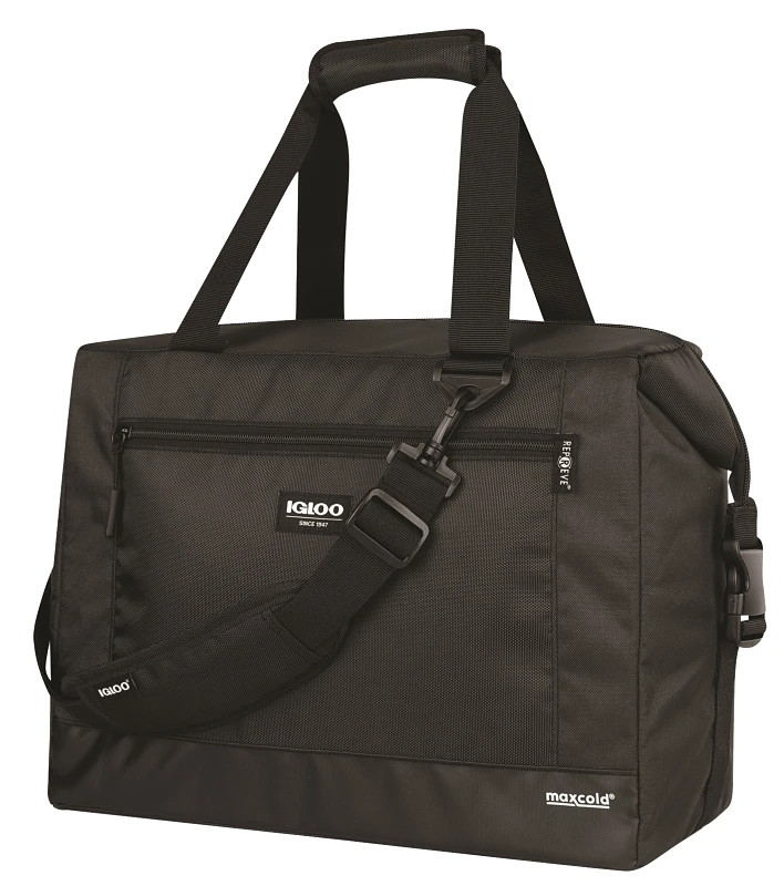 66156 Cooler Bag, Foam/fabric/polyester, Black, Adjustable Strap Closure, Holds 36 Cans