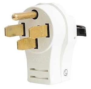 Woods Gas Range Adapter 15 Amp 125/250 Volt Nema 5-15r White Pvc