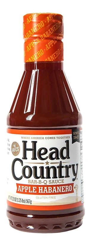 Apple Habanero Bbq Sauce, 20 Oz Bottle, Perfect For Grilling