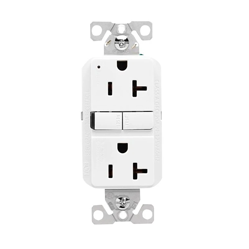 Gfci Receptacle, 20 Amp, 125 Volt, White