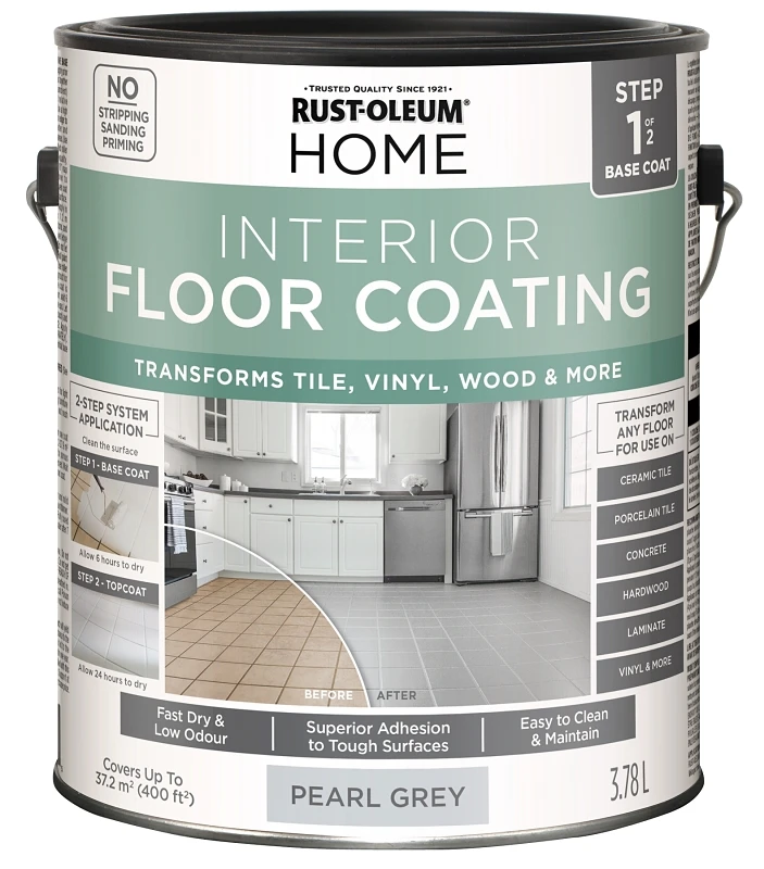 Home Base Coat Pearl Grey 3.78 Liters For Durable Floor Coating