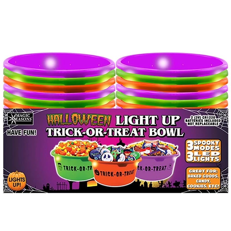 Shawshank LEDz Magic Seasons Trick-or-Treat Lighted LED Bowl 4-1/2 in. H x 10 in. W 1 pk