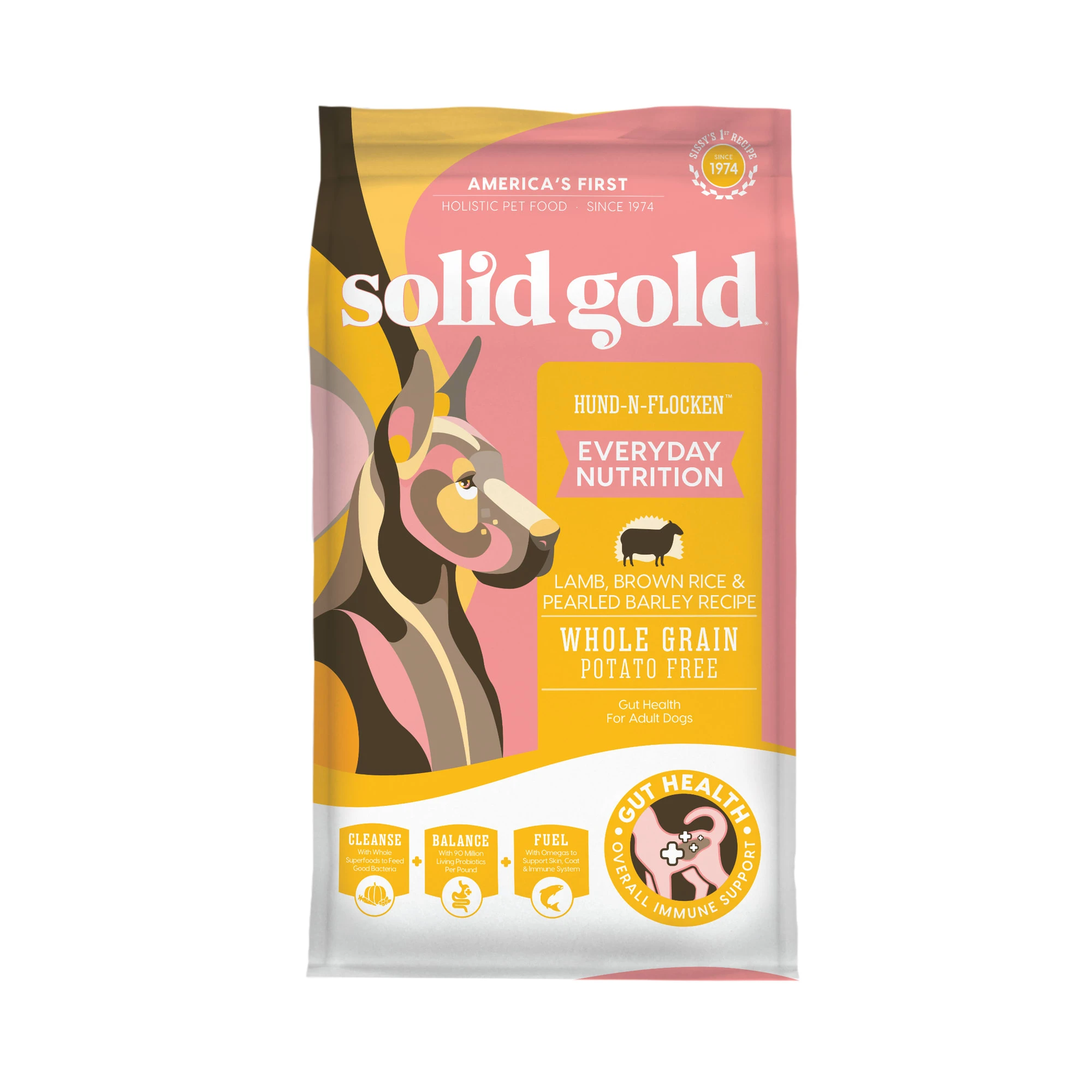 Hund N Flocken Lamb & Brown Rice Dry Dog Food, 24 Lbs, Holistic Formula