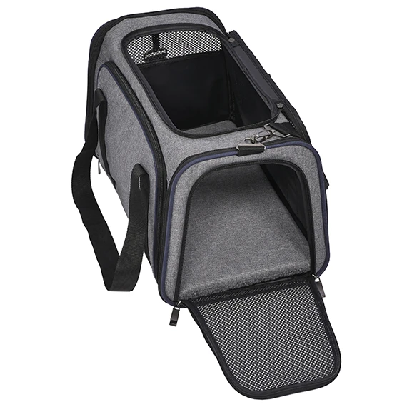 Mw02621 Duffy Expandable Pet Carrier For Small Pets - Gray Color