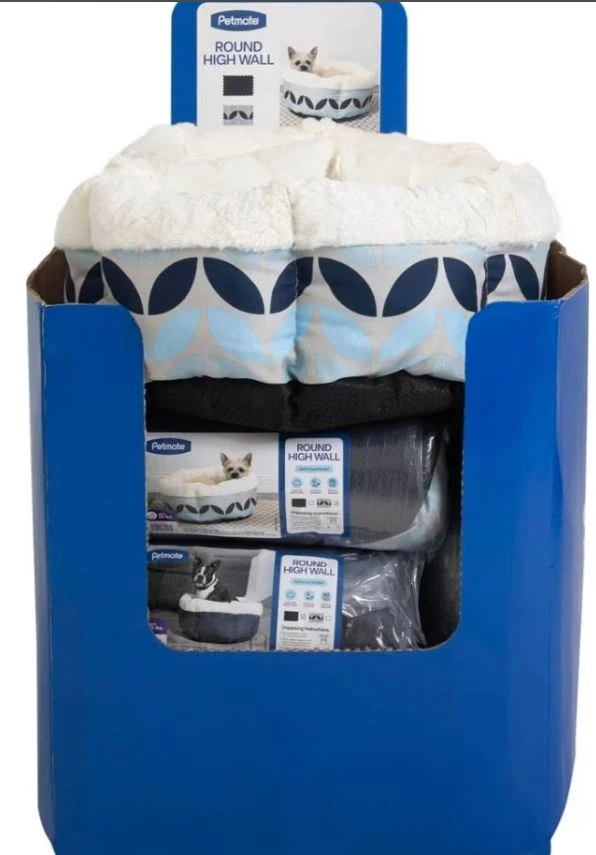 Petmate 81158 Cuddler Compressed Bed – 20 x 15 in, Plush Gray Cover for Medium Pets