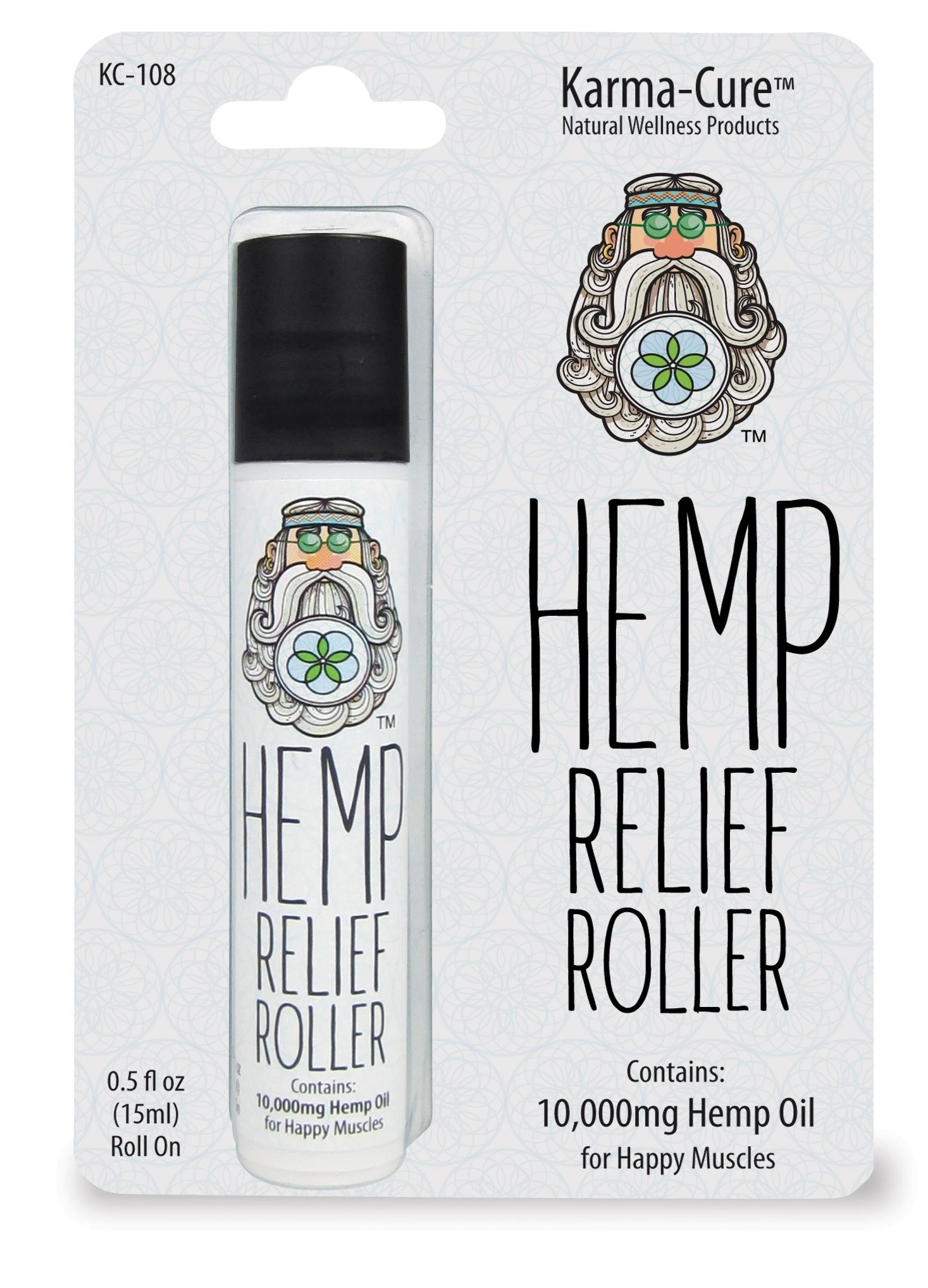 Hemp Roll On Relief Oil 0.5 Oz Aromatherapy Roller Bottle
