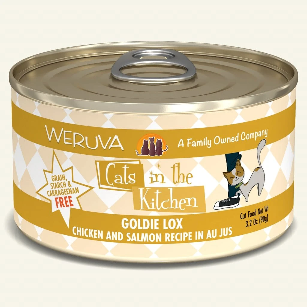 Cats In The Kitchen Goldie Lox Chicken & Salmon Au Jus Cat Food, 3.2 Ounces
