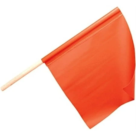 Caution Flag 18x18 Inches With 24 Inch Handle For Safety Signaling