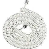 S60067 12-Foot White Handset Cord | Long Reach for Home & Office