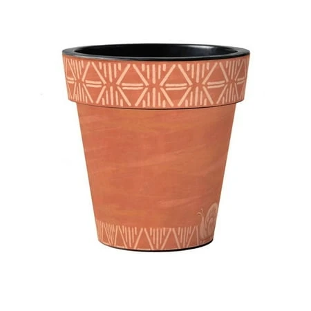 Art Planter 15 Inch Terra Flora Diamond Design