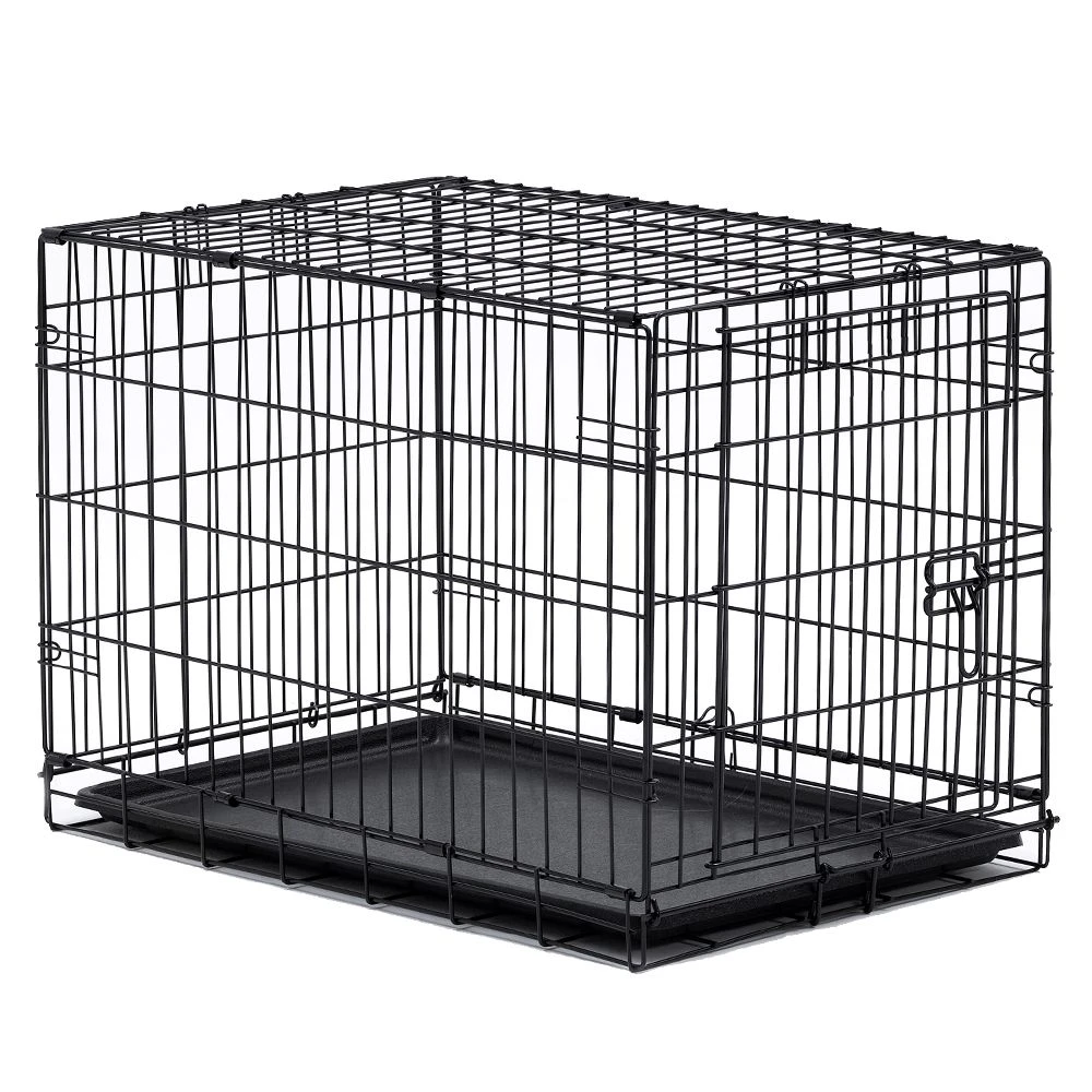  18 Inch Folding Metal Pet Crate With Single Door For Dogs And Cats