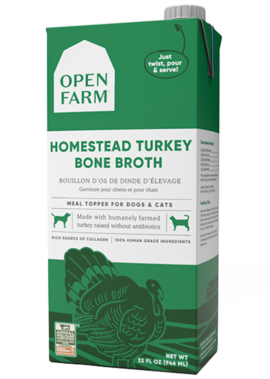 Homestead Turkey Bone Broth For Dogs & Cats, 32 Ounces, Nutrient-rich