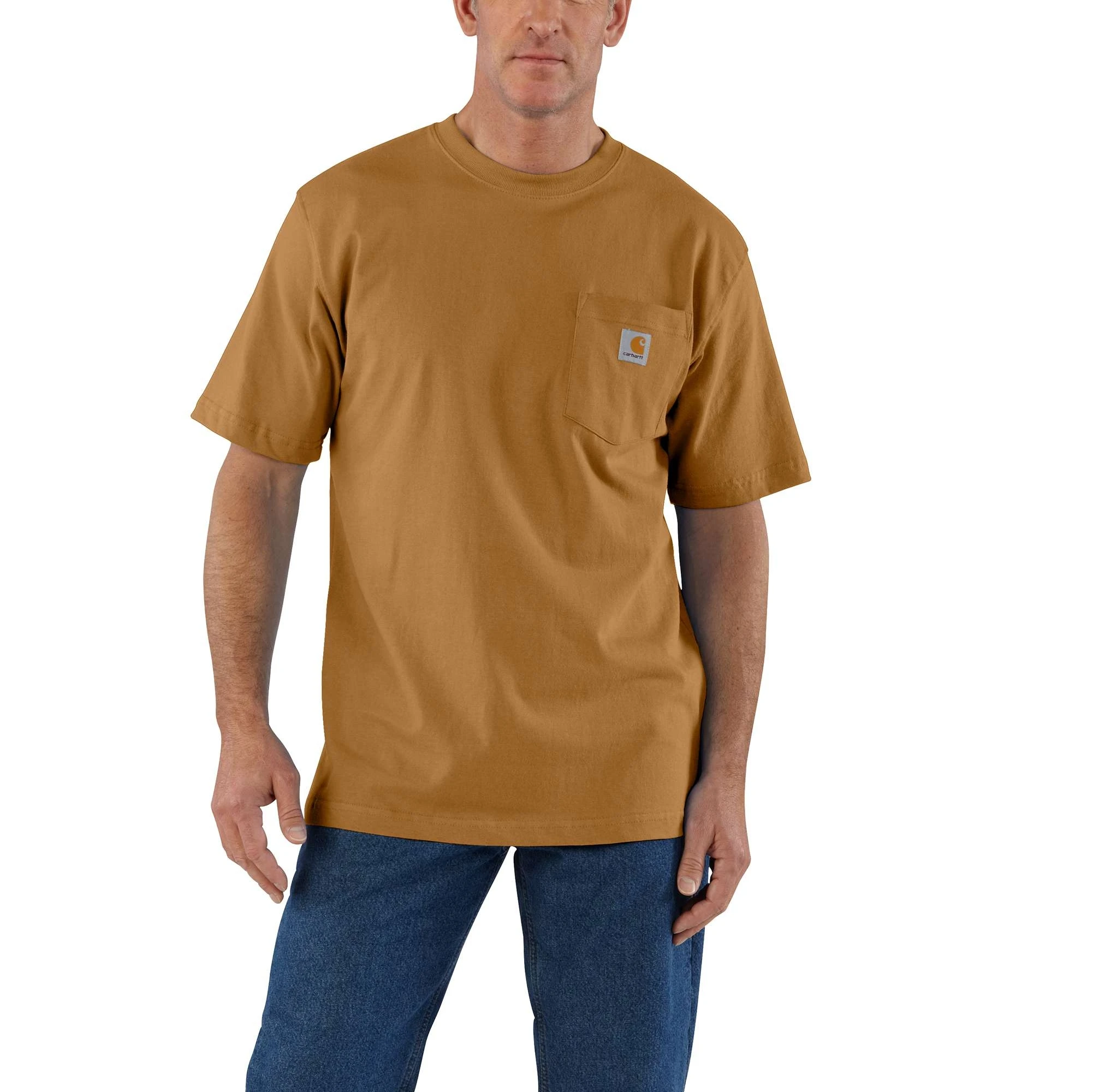 Men's 5xl K87 Heavyweight Short Sleeve Pocket T-shirt In Carhartt Brown
