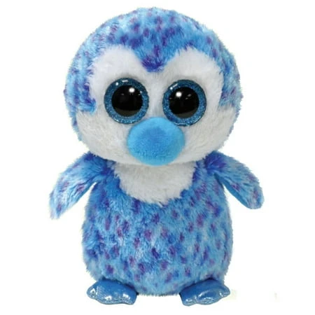 Beanie Boos Tony The Blue Penguin Glitter Eyes Regular Size 6 Inch Plush Toy