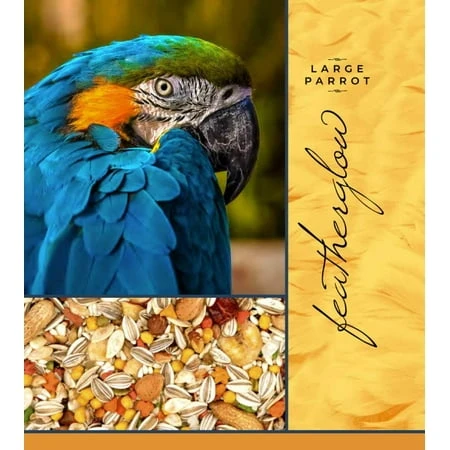 Featherglow Large Parrot Food For Birds 4 Pounds - Nutrient-rich Blend