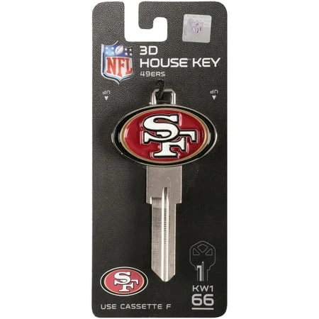 49ers 3d Key Blank #66, Kw1 - Unique Sports Key Design