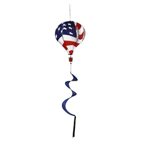 Waving American Flag Animated Lit Balloon Spinner For Outdoor Decoration