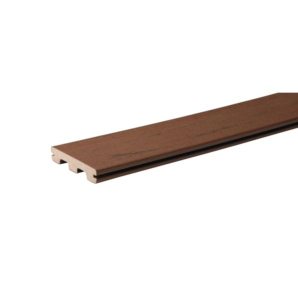 20' BROWN OAK GROOVED SCALLOPED DECK BOARD TIMBERTECH COMPOSITE TERRAIN COLLECTION