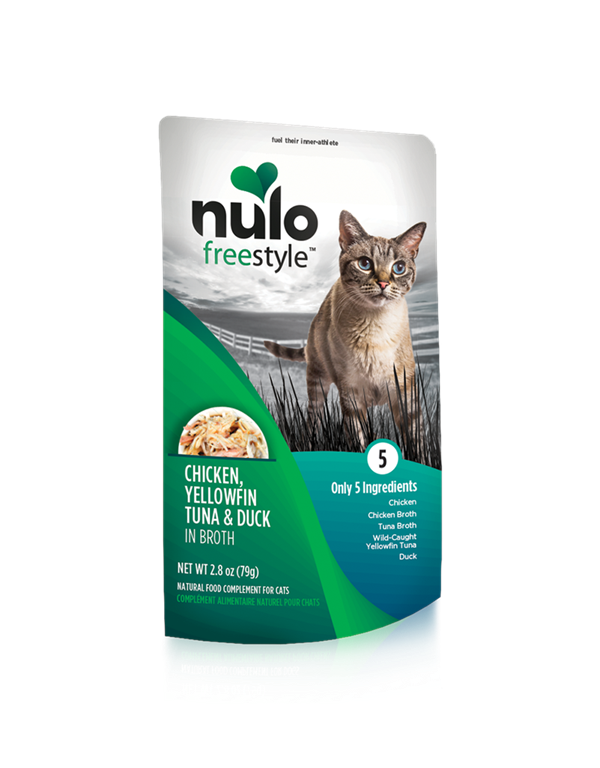Freestyle Chicken, Yellowfin Tuna, Duck In Broth Wet Cat Food, 2.8 Ounces