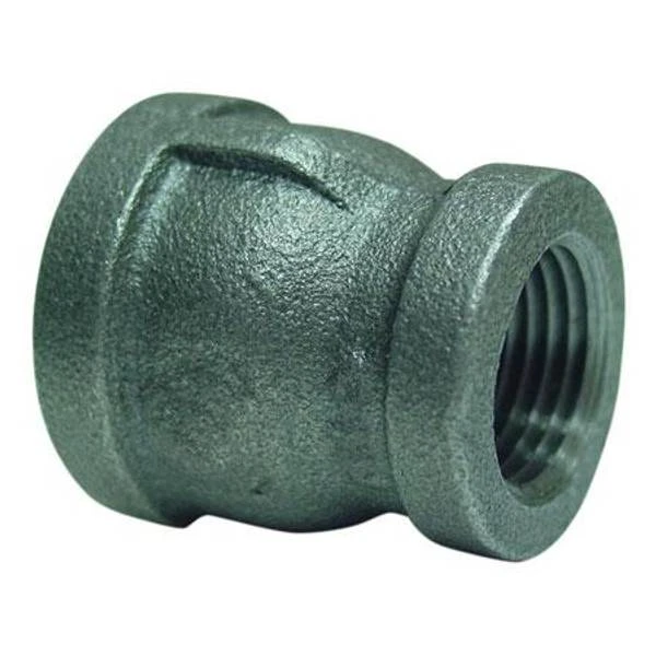 Black Pipe Reducer Coupling 1/2 In. X 3/4 In. Schedule 40 Steel Fitting