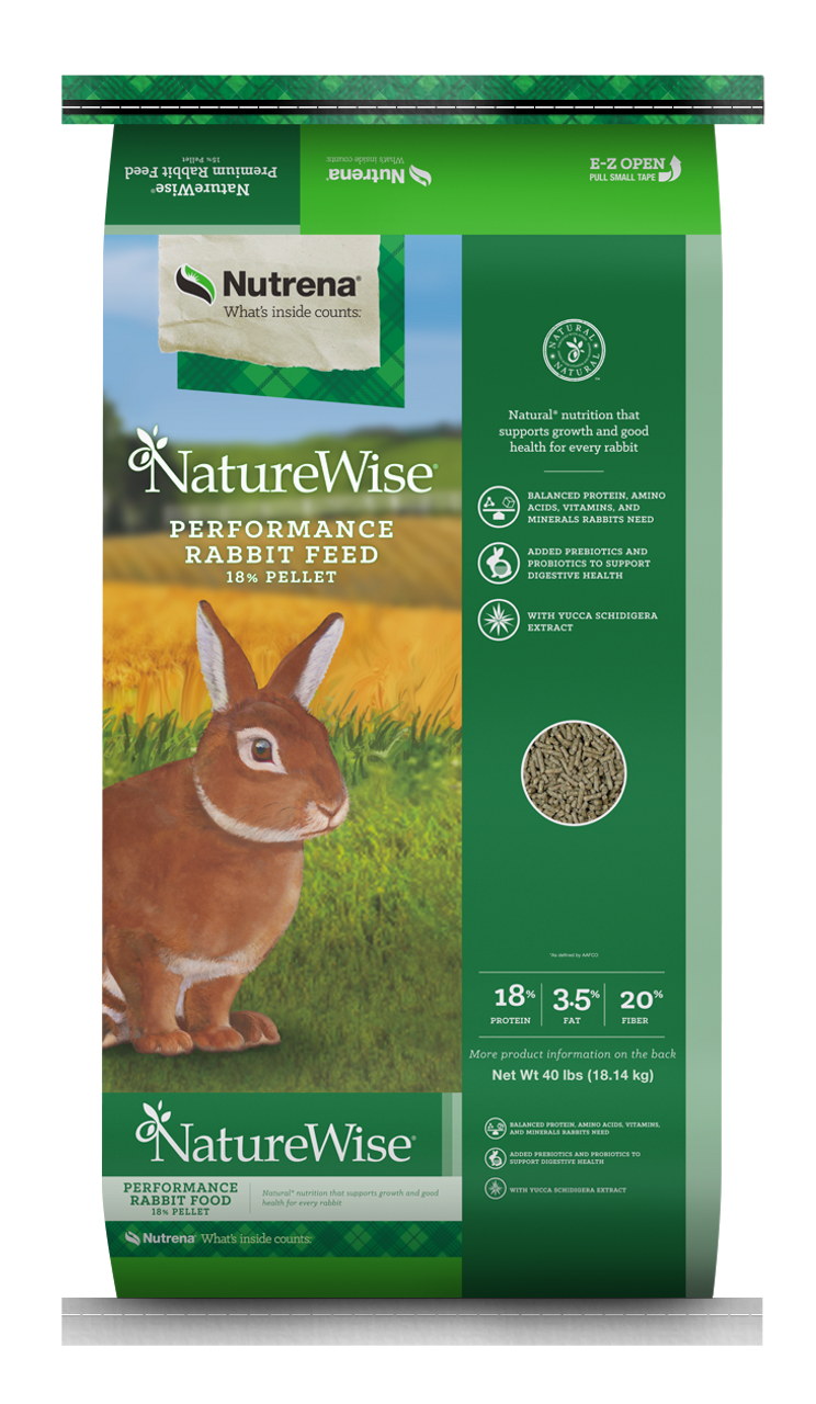 Naturewise 18% Performance Rabbit Feed - Premium Nutrition For Healthy Rabbits