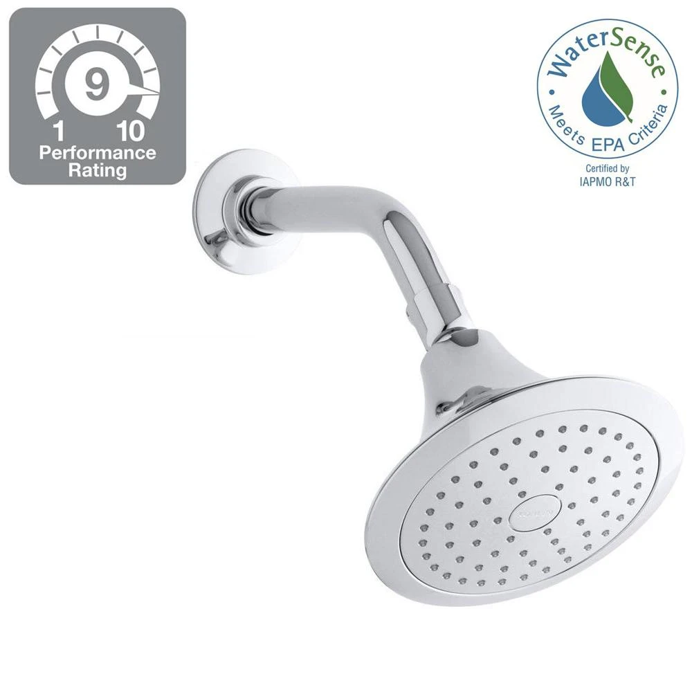 Forte 1-spray Single Function 5-1/2 In. Showerhead In Polished Chrome By Kohler