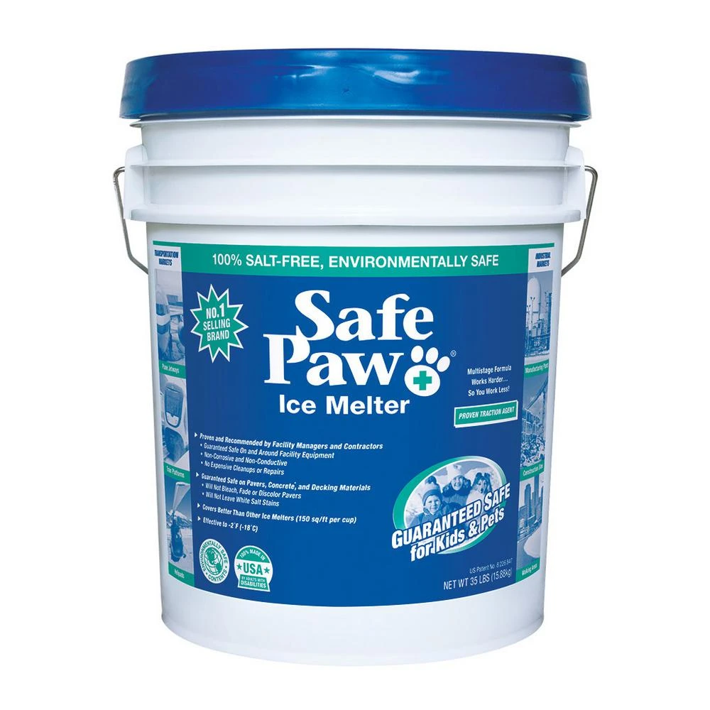 35 Lb. Safe Paw Coated Non-salt Ice Melt - Pet And Child Safe, Environmentally Friendly