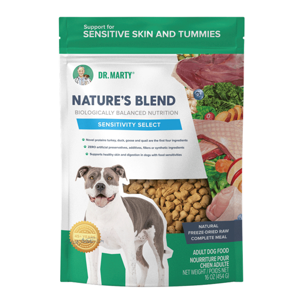 Dr. Marty's Nature's Blend Sensitivity Select Freeze Dried Raw Dog Food 16 Ounce