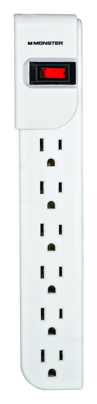 Just Power It Up 3 Ft. 6 Outlets Power Strip - White