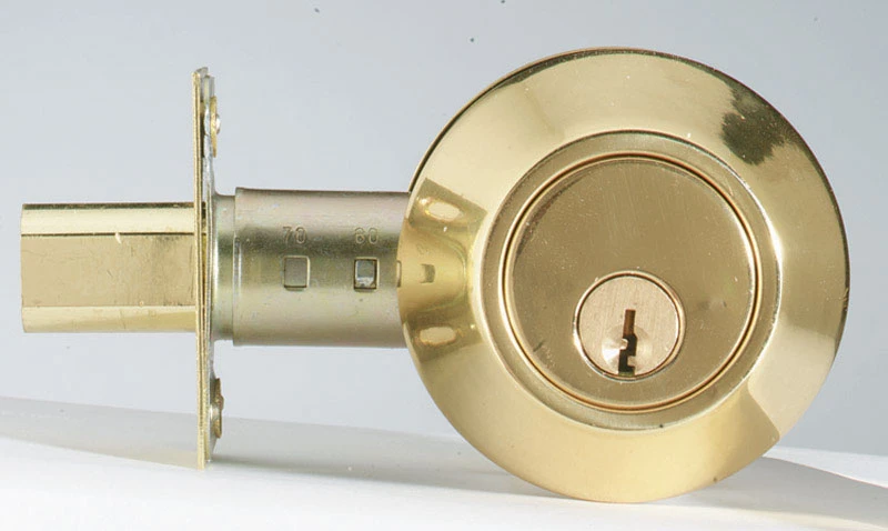 Polished Brass Single Cylinder Deadbolt, Model La2130, Residential Use
