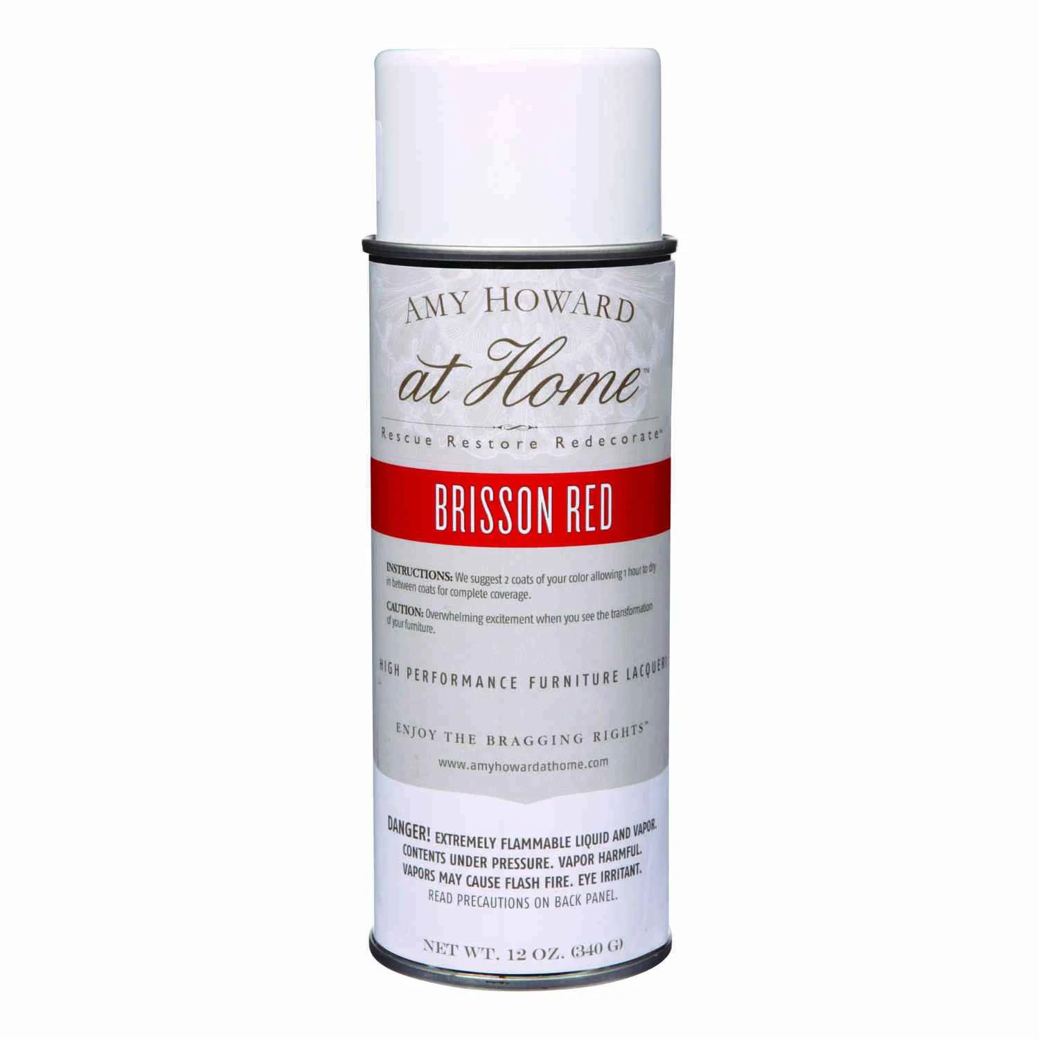 Gloss Brisson Red High Performance Furniture Lacquer Spray 12 Ounces