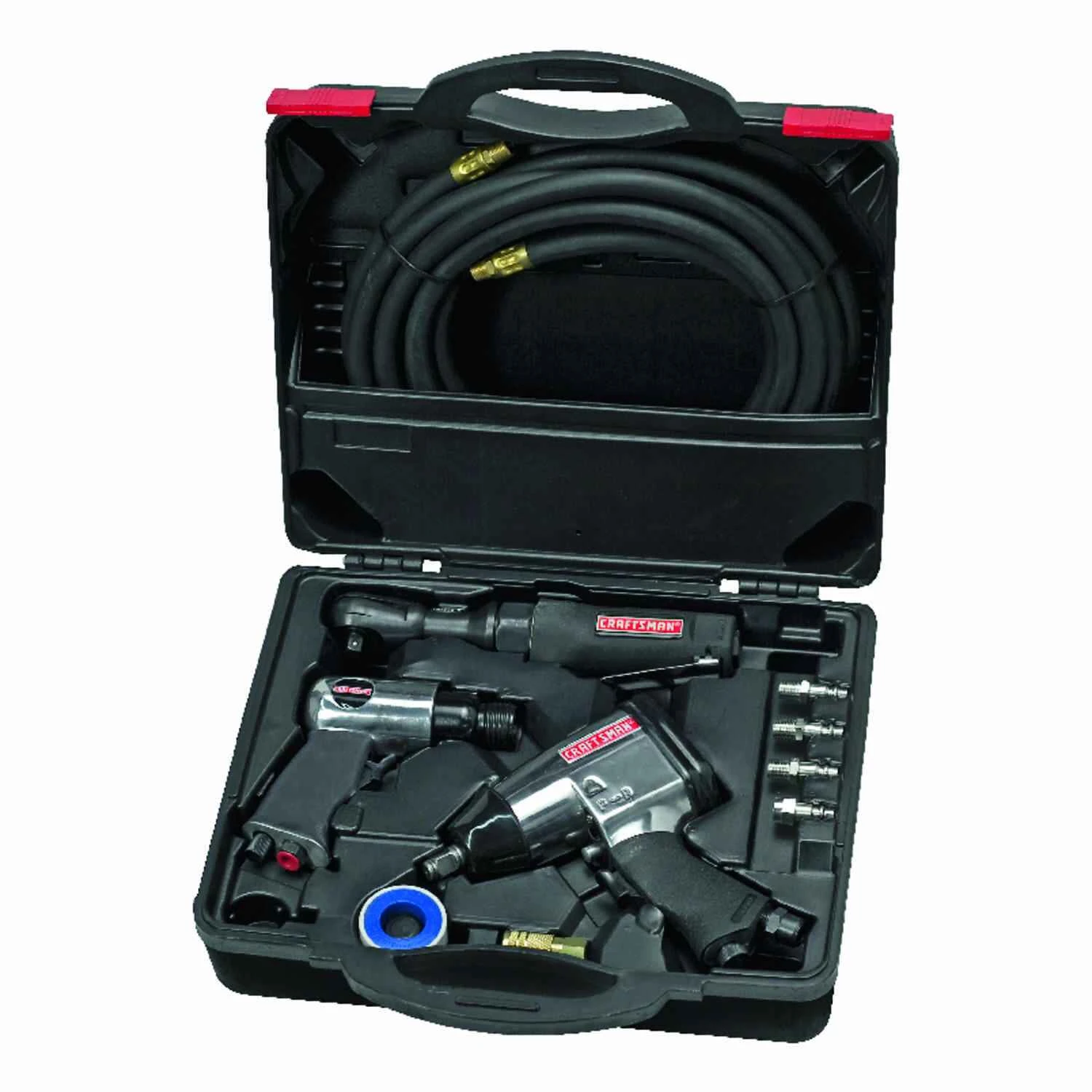 1/2 In. Drive Air Ratchet Kit With Impact Wrench, Air Hammer, And Hose