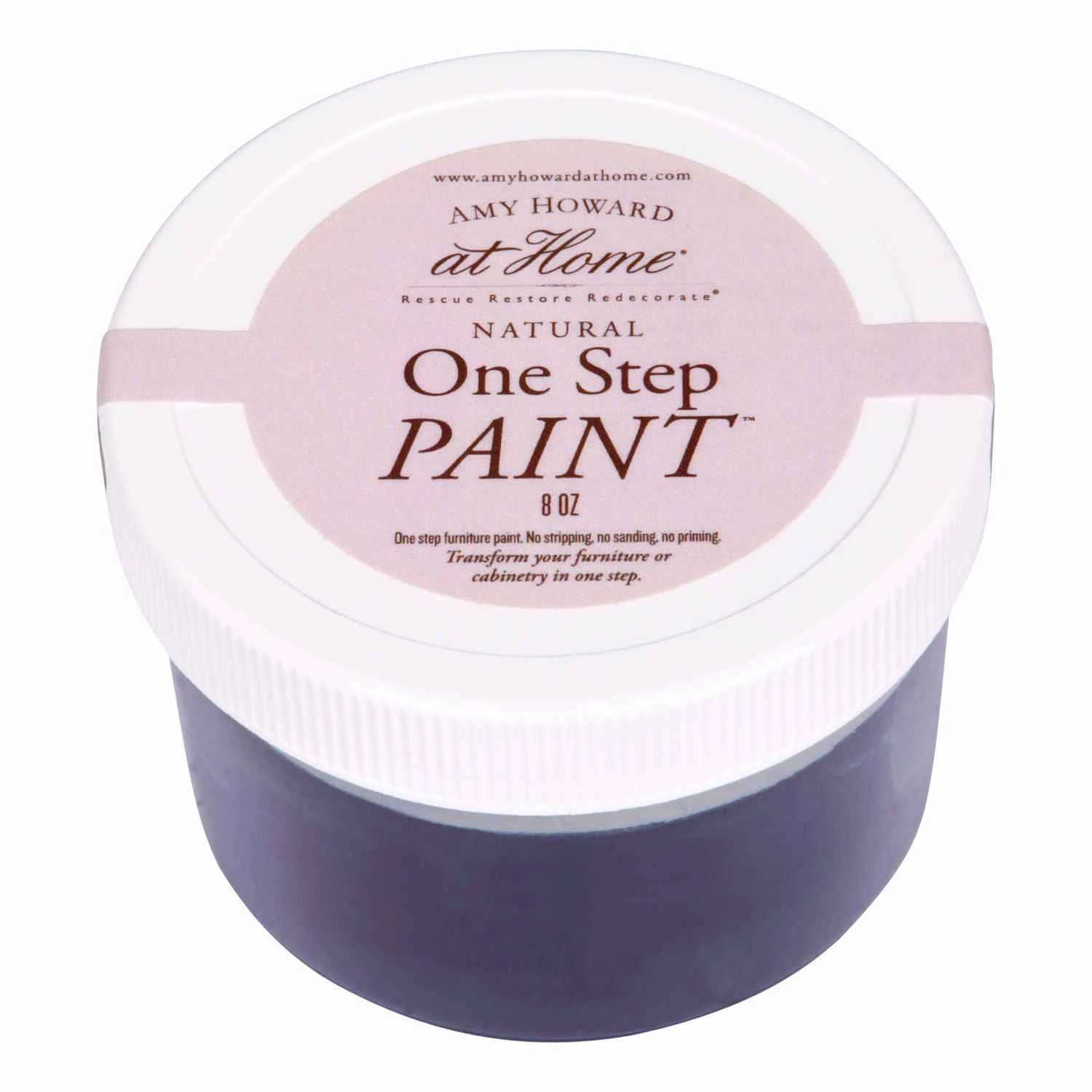 8 Oz. Flat Chalky Finish Black One Step Paint - Ah935bl