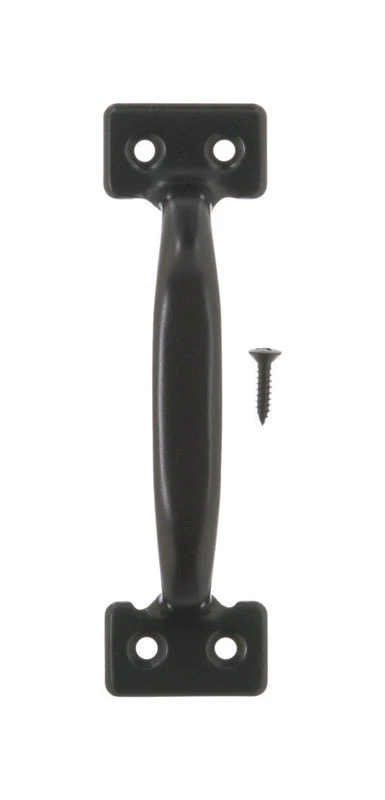 5.5 Inch Long Black Steel Utility Pull For Metal Or Wood Doors
