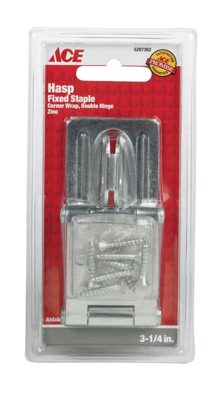 Zinc 3-1/4 In. L Double Hinge Safety Hasp For Lockers, Tool Boxes, And Doors
