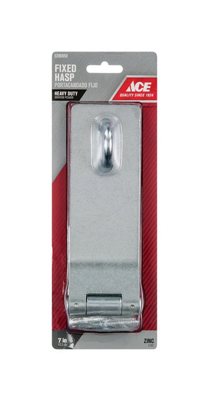 Zinc 7 Inch Fixed Staple Safety Hasp For Secure Applications