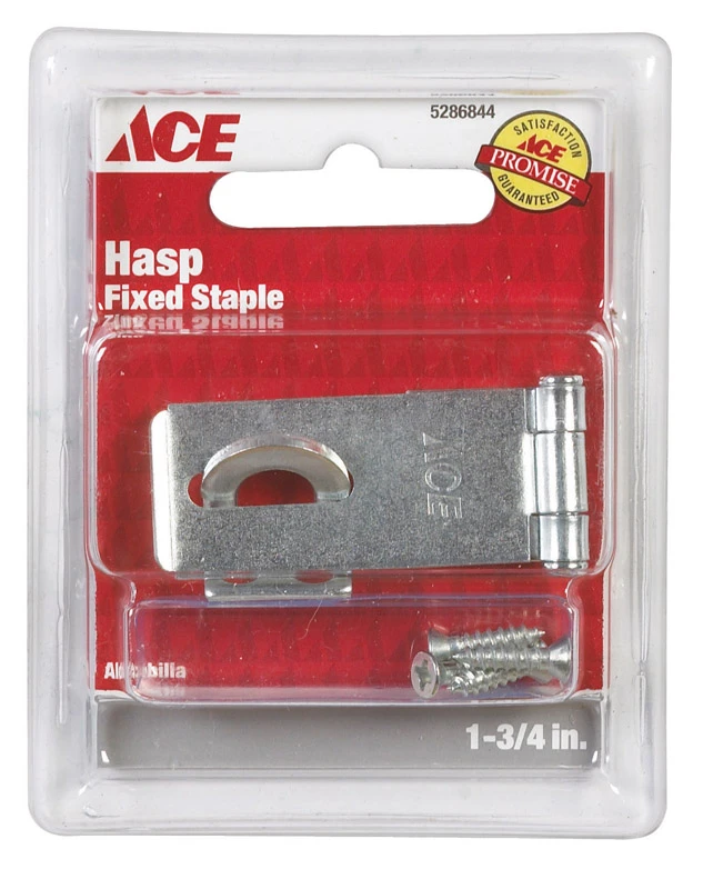 Zinc 1-3/4 In. L Fixed Staple Safety Hasp For Secure Applications