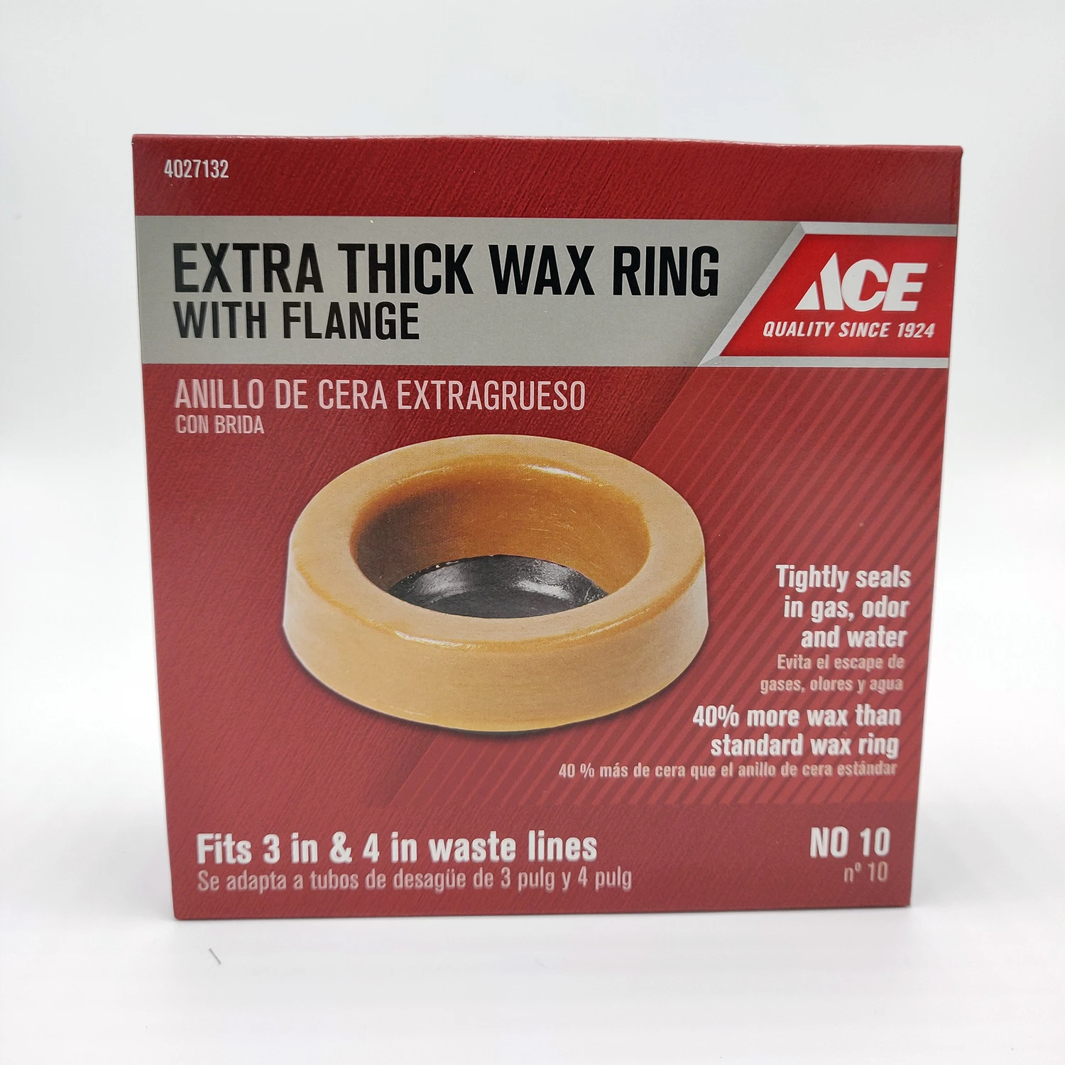 Toilet Bowl Gasket With Wax And Flange - 40% More Wax For Superior Sealing