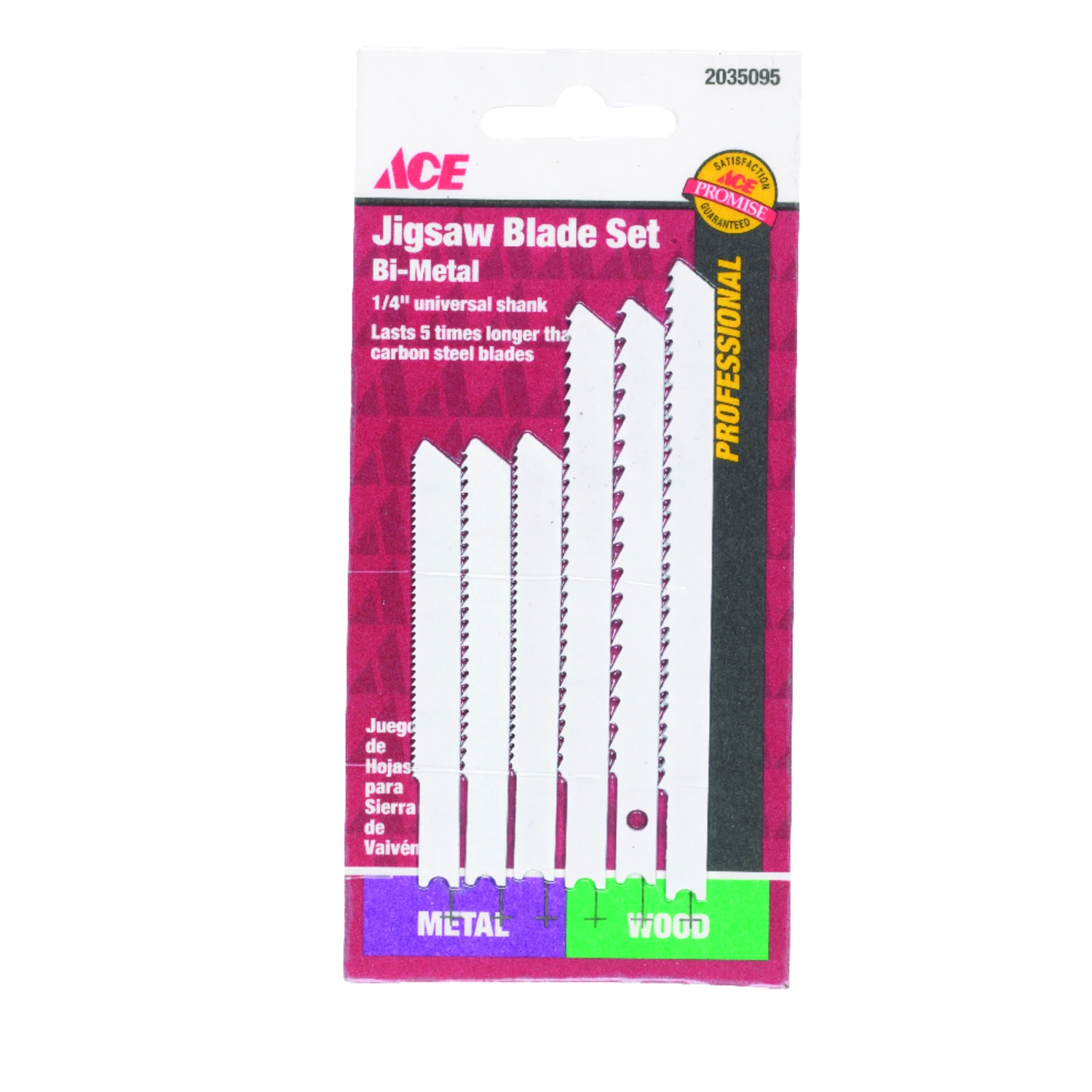 Bi-metal U-shank Jig Saw Blade Set 6 Pk, Model 0130105
