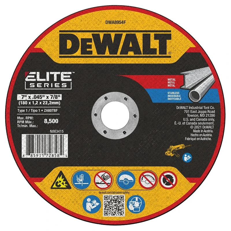 Elite Series 7 Inch Cutting Wheel Type 1 For Metal Cutting