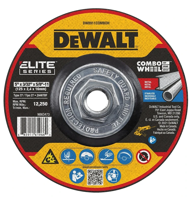 Elite Series Wheel Cut Combo T27 5" X 3/32" X 5/8"