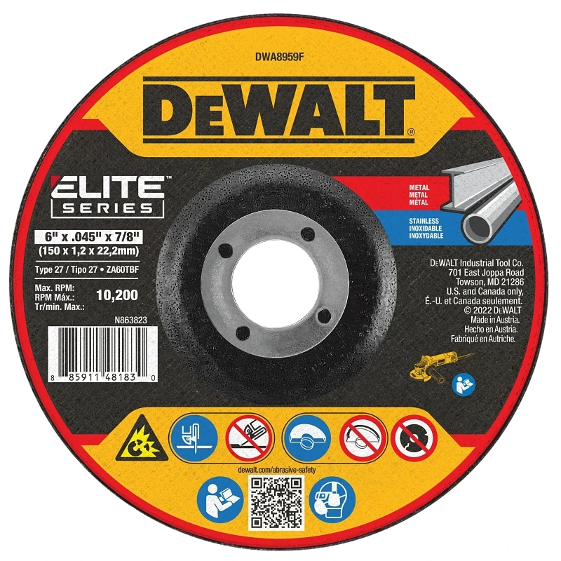 Elite Series 6" Cutting Wheel Type 27 For Metal And Pipe