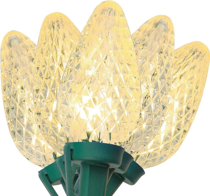 V47659-49 Led Christmas Light Set, 25 Warm White Lamps, 17 Ft Length