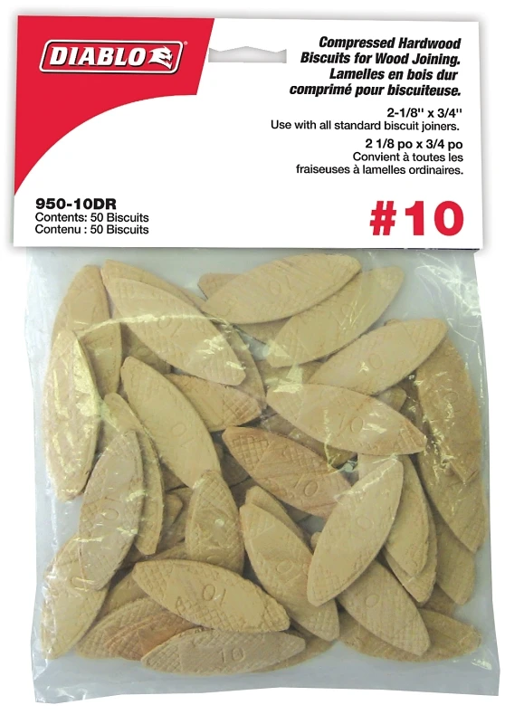 Biscuit N10 10 Count Woodworking Fasteners For Joinery