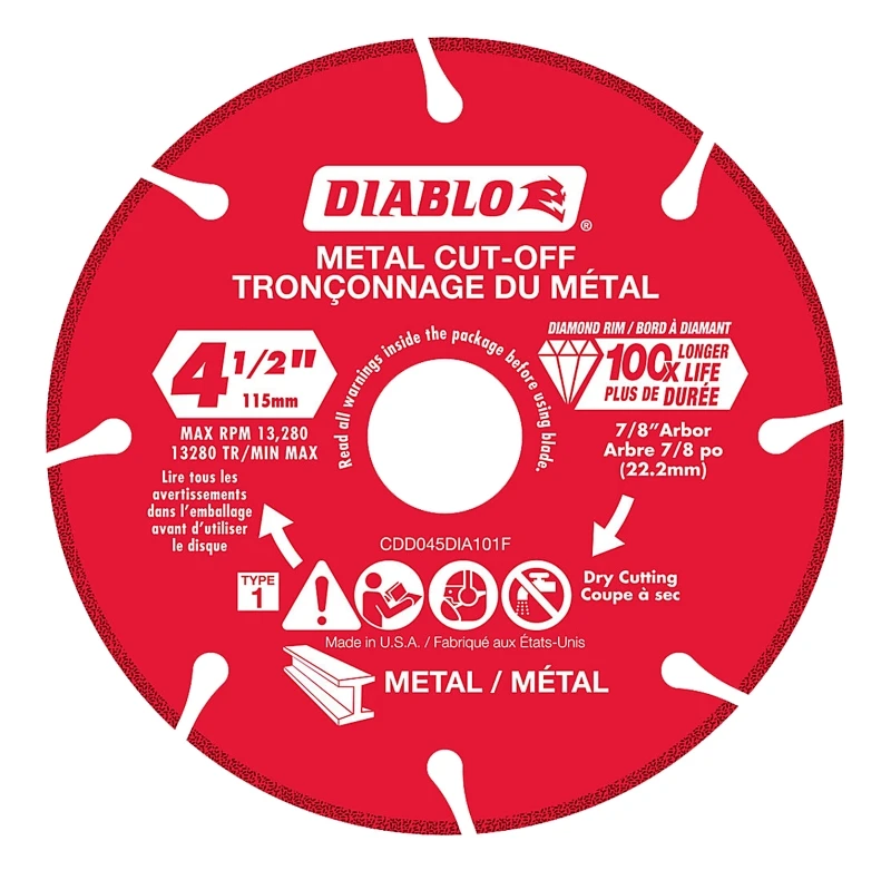 4-1/2 Inch Diamond Cut-off Disc For Metal Cutting